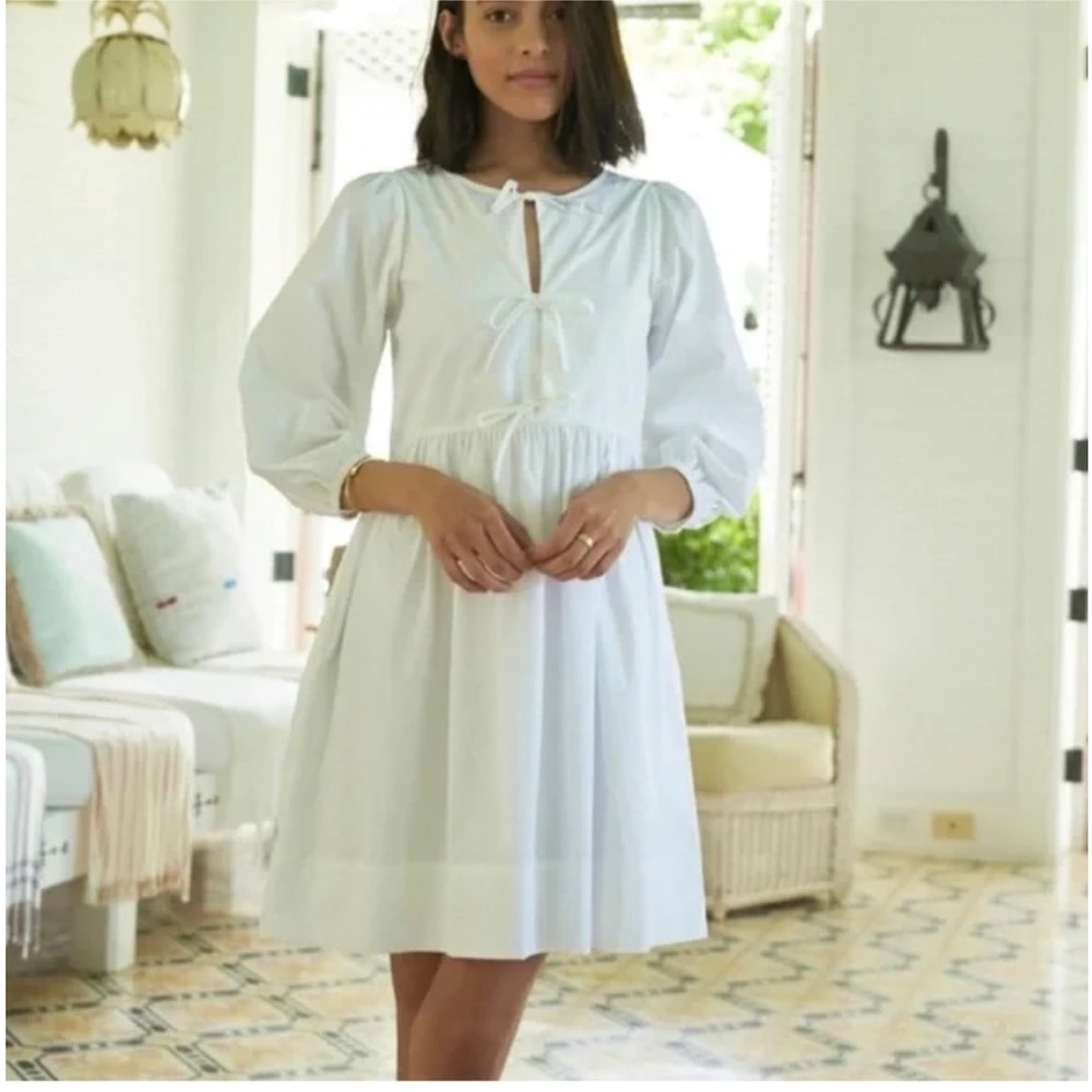 LAKE poplin triple tie dress